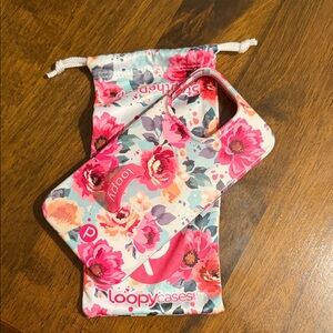 Floral Loopy Phone Case with Pouch